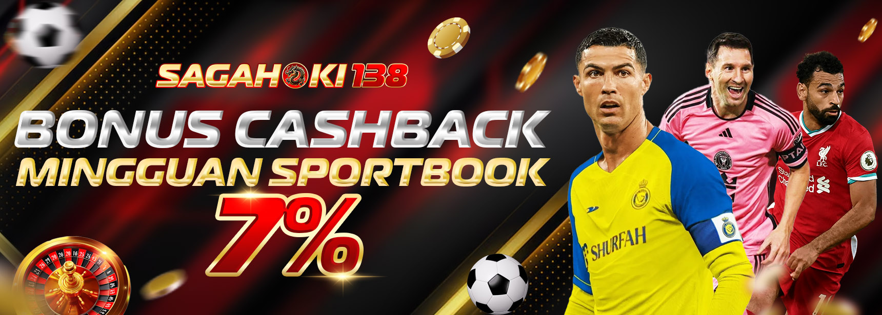 BONUS CASHBACK MINGGUAN SPORTBOOK 7%